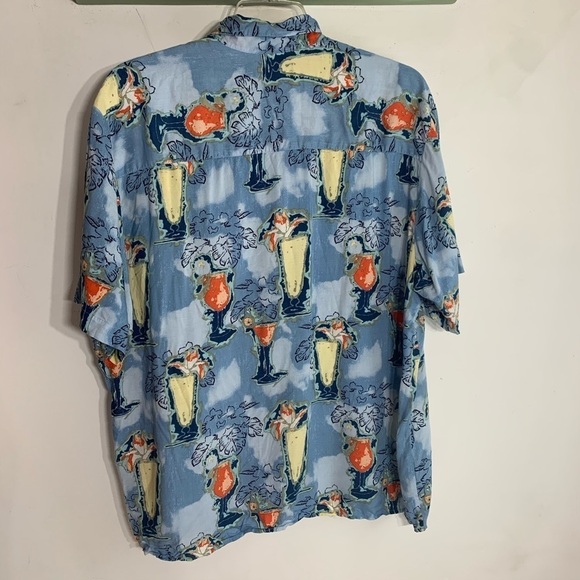 John Henry Viva Tropical Happy Hour Shirt xl men’s short sleeve button down - Picture 6 of 8